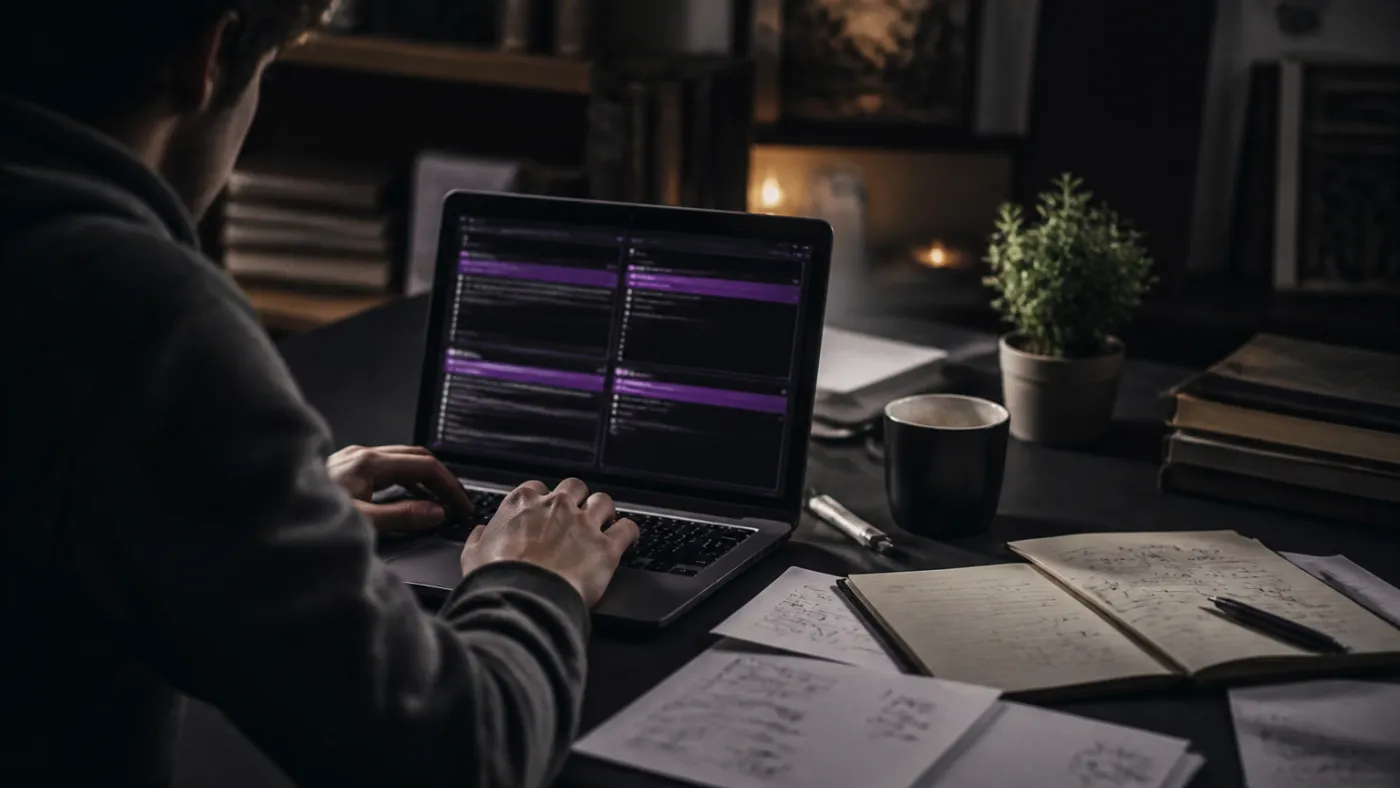 user exploring Tor search engines on laptop