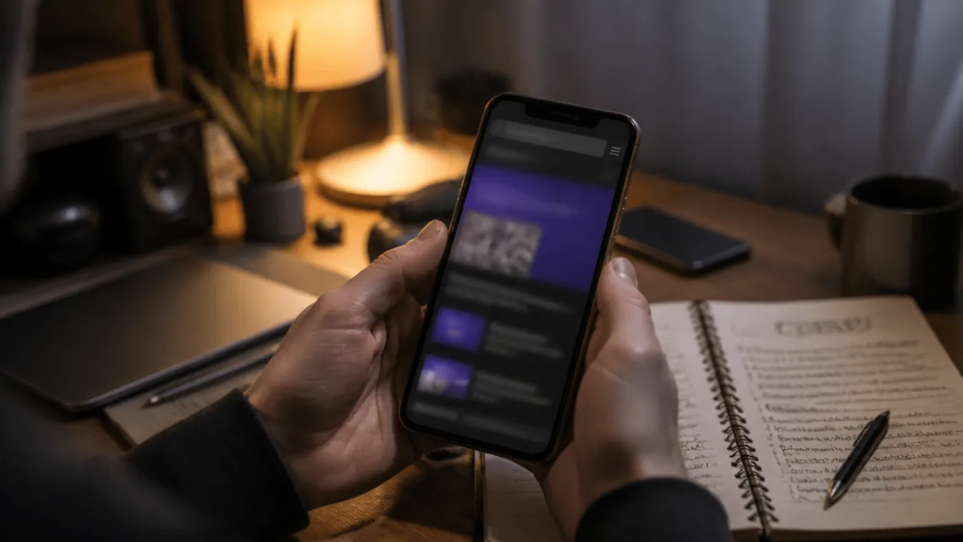 user browsing .onion sites on smartphone