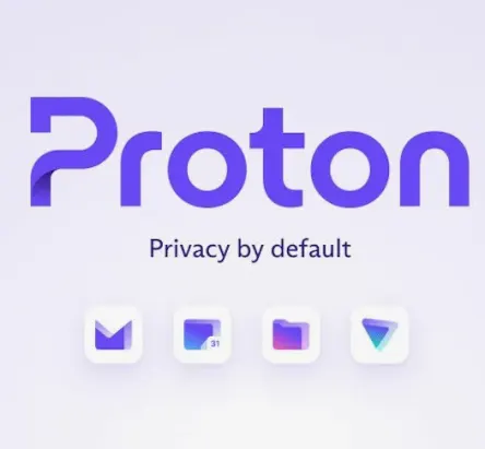 Proton Mail logo on a digital interface
